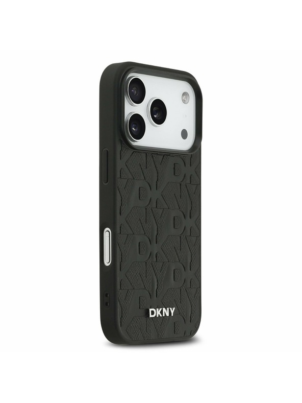 DKNY DKNY PU Leather Grid Pattern Magsafe Zadní Kryt pro iPhone 17 Pro Black