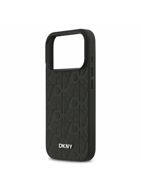 DKNY DKNY PU Leather Grid Pattern Magsafe Zadní Kryt pro iPhone 17 Pro Black