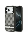 DKNY DKNY PU Leather Checkered Pattern and Stripe Zadní Kryt pro iPhone 17 Pro Black