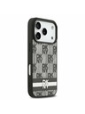 DKNY DKNY PU Leather Checkered Pattern and Stripe Zadní Kryt pro iPhone 17 Pro Black
