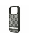 DKNY DKNY PU Leather Checkered Pattern and Stripe Zadní Kryt pro iPhone 17 Pro Black
