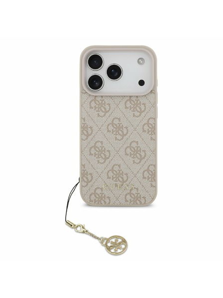 Guess Guess 4G Charm MagSafe Zadní Kryt pro iPhone 17 Pro Tone on Tone Pink