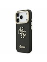 Guess Guess PU Grained 4G Logo Stand Camera Frame Zadní Kryt pro iPhone 17 Pro Black