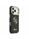 Guess Guess PU Grained 4G Logo Stand Camera Frame Zadní Kryt pro iPhone 17 Pro Black