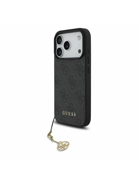 Guess Guess 4G Charm MagSafe Zadní Kryt pro iPhone 17 Pro Tone on Tone Grey