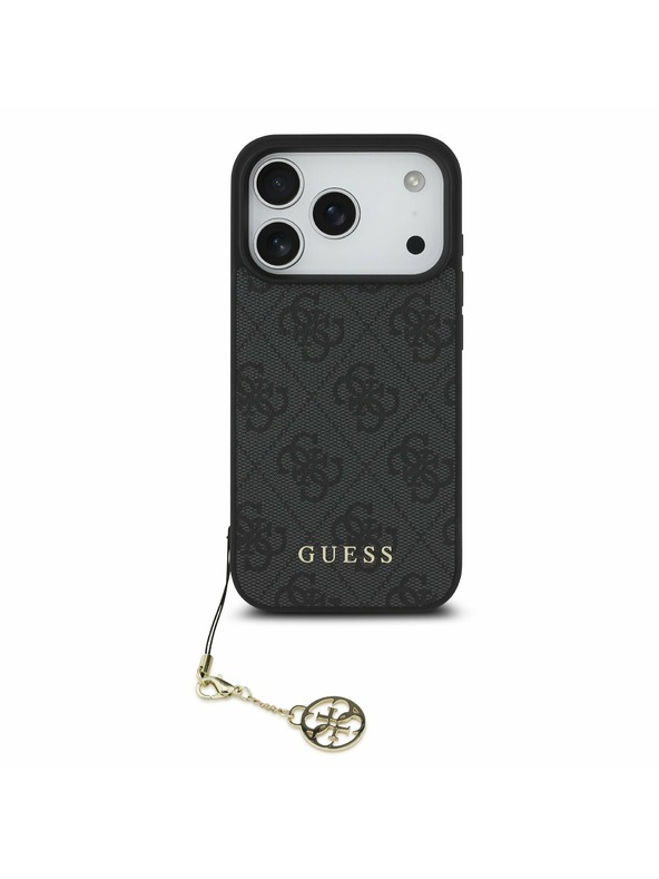 Guess Guess 4G Charm MagSafe Zadní Kryt pro iPhone 17 Pro Tone on Tone Grey