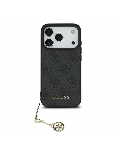 Guess Guess 4G Charm MagSafe Zadní Kryt pro iPhone 17 Pro Tone on Tone Grey