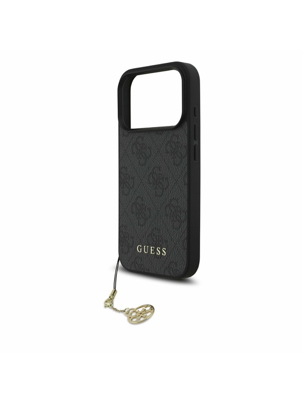 Guess Guess 4G Charm MagSafe Zadní Kryt pro iPhone 17 Pro Tone on Tone Grey