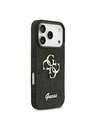 Guess Guess PU Fixed Glitter 4G Metal Logo Zadní Kryt pro iPhone 17 Pro Black