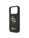 Guess Guess PU Fixed Glitter 4G Metal Logo Zadní Kryt pro iPhone 17 Pro Black