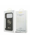 Guess Guess PU Fixed Glitter 4G Metal Logo Zadní Kryt pro iPhone 17 Pro Black