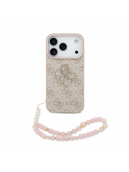 Guess Guess PU 4G Metal Logo Strap Zadní Kryt pro iPhone 17 Pro Pink
