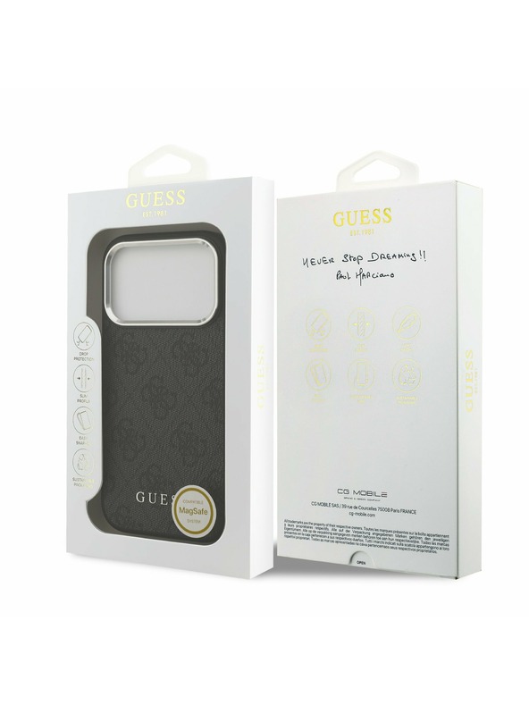 Guess Guess 4G MagSafe Zadní Kryt pro iPhone 17 Pro Black