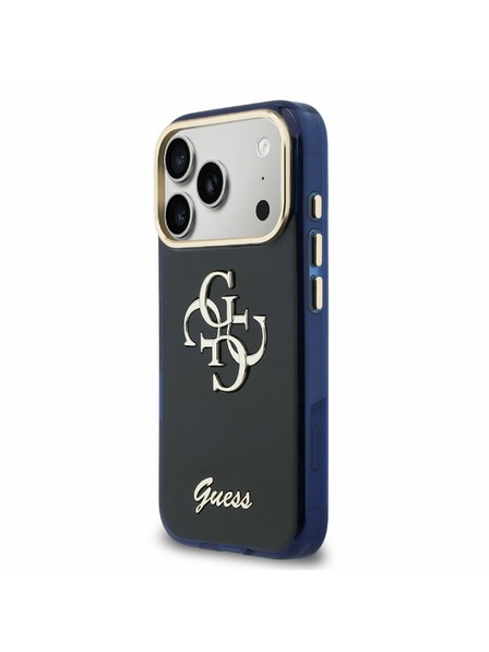 Guess Guess IML 4G Script Metal Logo Zadní Kryt pro iPhone 17 Pro Blue