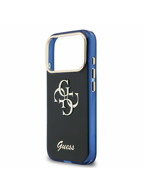 Guess Guess IML 4G Script Metal Logo Zadní Kryt pro iPhone 17 Pro Blue