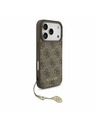 Guess Guess 4G Charm MagSafe Zadní Kryt pro iPhone 17 Pro Tone on Tone Brown