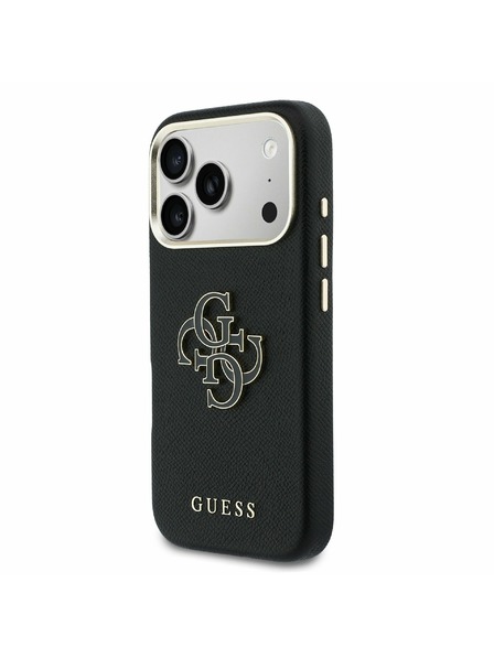 Guess Guess PU Resin Logo Zadní Kryt pro iPhone 17 Pro Black