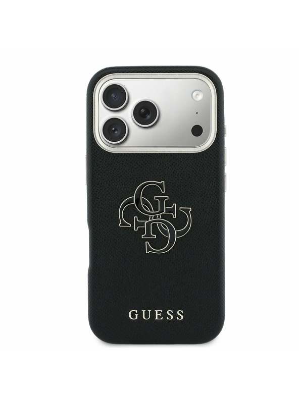 Guess Guess PU Resin Logo Zadní Kryt pro iPhone 17 Pro Black