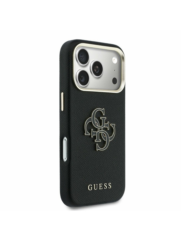 Guess Guess PU Resin Logo Zadní Kryt pro iPhone 17 Pro Black