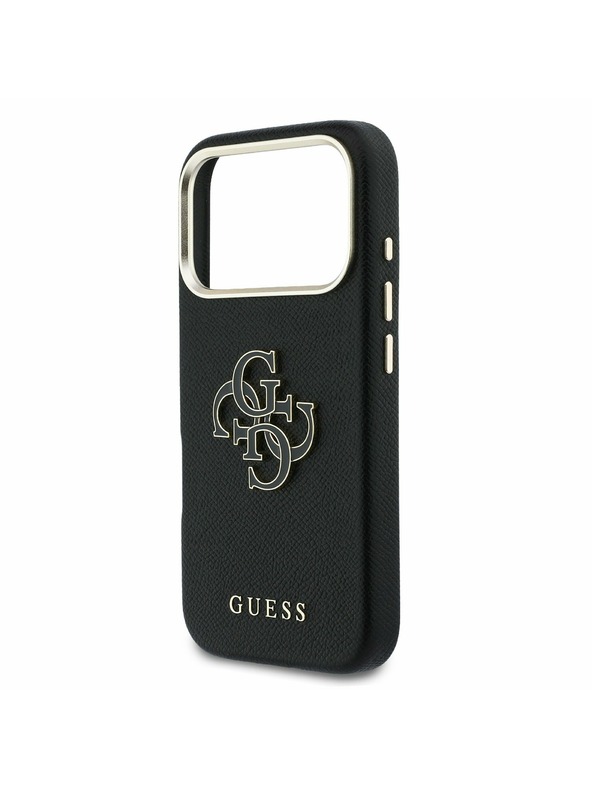 Guess Guess PU Resin Logo Zadní Kryt pro iPhone 17 Pro Black
