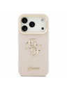 Guess Guess PU Grained 4G Logo Stand Camera Frame Zadní Kryt pro iPhone 17 Pro Pink