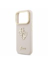 Guess Guess PU Grained 4G Logo Stand Camera Frame Zadní Kryt pro iPhone 17 Pro Pink