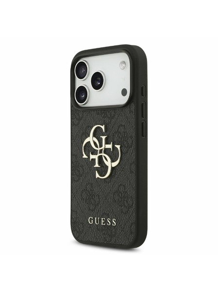 Guess Guess PU 4G Metal Logo Zadní Kryt pro iPhone 17 Pro Grey