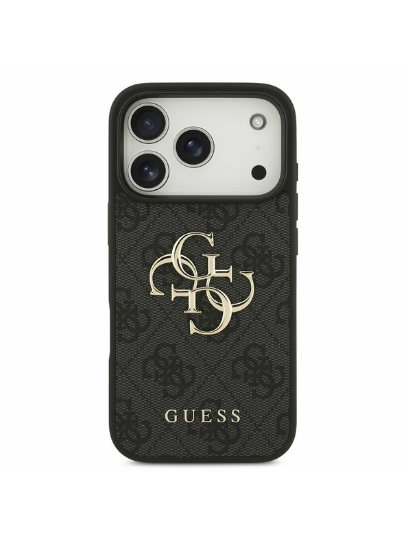 Guess Guess PU 4G Metal Logo Zadní Kryt pro iPhone 17 Pro Grey