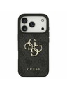 Guess Guess PU 4G Metal Logo Zadní Kryt pro iPhone 17 Pro Grey