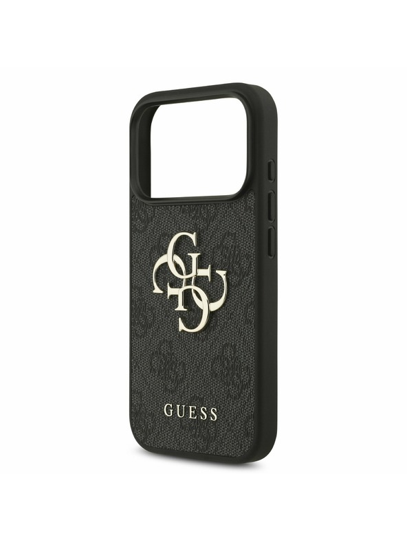 Guess Guess PU 4G Metal Logo Zadní Kryt pro iPhone 17 Pro Grey