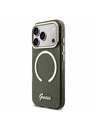 Guess Guess IML Glitter Script Strap MagSafe Zadní Kryt pro iPhone 17 Pro Black