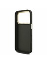Guess Guess PU Leather 4G Metal Logo Gold Frame Zadní Kryt pro iPhone 17 Pro Black