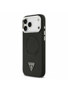 Guess Guess PU Leather Triangle Logo MagSafe Zadní Kryt pro iPhone 17 Pro Black