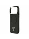 Guess Guess PU Leather Triangle Logo MagSafe Zadní Kryt pro iPhone 17 Pro Black