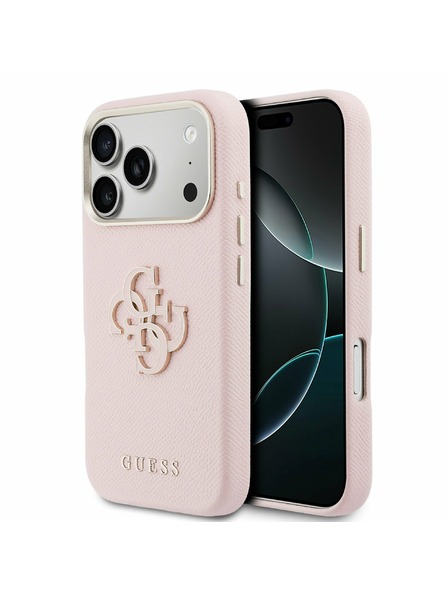 Guess Guess PU Resin Logo Zadní Kryt pro iPhone 17 Pro Pink