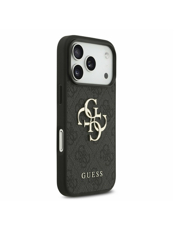 Guess Guess PU 4G Metal Logo Strap Zadní Kryt pro iPhone 17 Pro Black