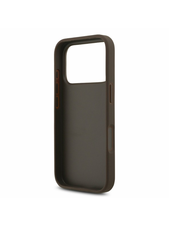 Guess Guess PU 4G Metal Logo Zadní Kryt pro iPhone 17 Pro Brown