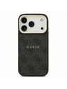 Guess Guess PU Leather 4G Gold Frame MagSafe Zadní Kryt pro iPhone 17 Pro Black