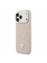 Guess Guess PU Leather Triangle Logo MagSafe Zadní Kryt pro iPhone 17 Pro Pink