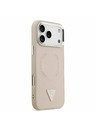 Guess Guess PU Leather Triangle Logo MagSafe Zadní Kryt pro iPhone 17 Pro Pink
