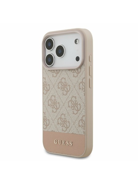 Guess Guess PU 4G Stripe Zadní Kryt pro iPhone 17 Pro Pink