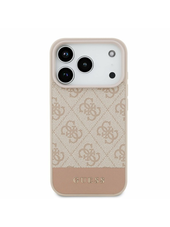 Guess Guess PU 4G Stripe Zadní Kryt pro iPhone 17 Pro Pink