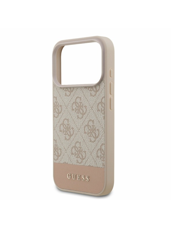 Guess Guess PU 4G Stripe Zadní Kryt pro iPhone 17 Pro Pink