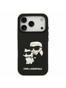 Karl Lagerfeld Karl Lagerfeld 3D Rubber Karl and Choupette Zadní Kryt pro iPhone 17 Pro Black