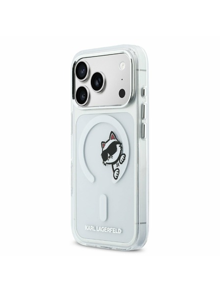 Karl Lagerfeld Karl Lagerfeld IML Choupette Peekaboo MagSafe Zadní Kryt pro iPhone 17 Pro Transparent