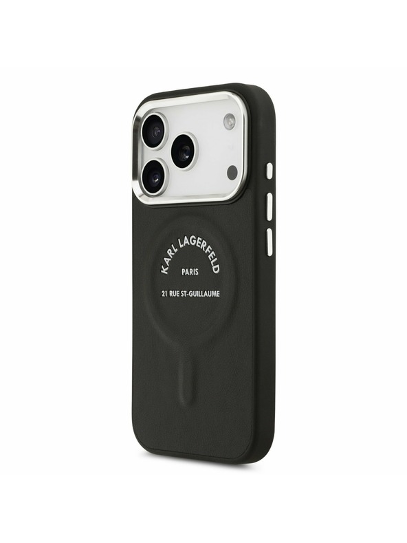 Karl Lagerfeld Karl Lagerfeld PU RSG Logo MagSafe Zadní Kryt pro iPhone 17 Pro Black