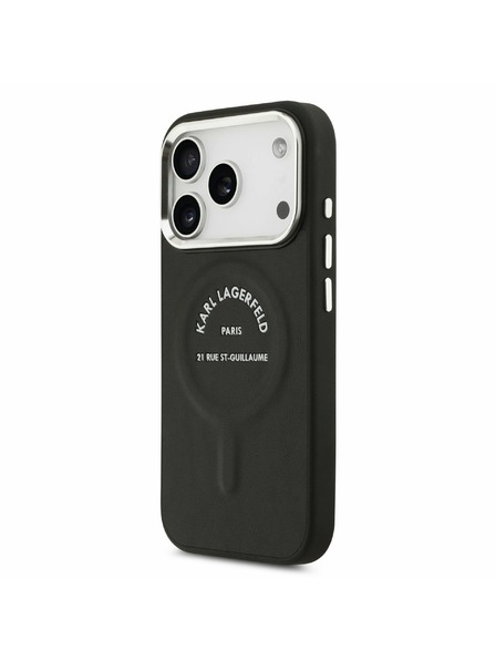 Karl Lagerfeld Karl Lagerfeld PU RSG Logo MagSafe Zadní Kryt pro iPhone 17 Pro Black