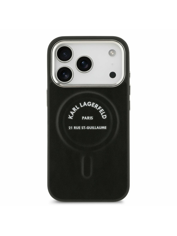 Karl Lagerfeld Karl Lagerfeld PU RSG Logo MagSafe Zadní Kryt pro iPhone 17 Pro Black