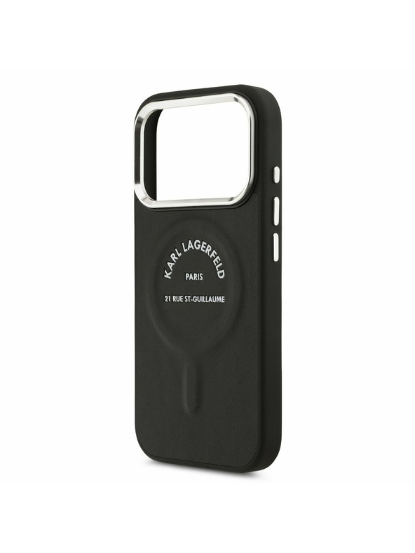 Karl Lagerfeld Karl Lagerfeld PU RSG Logo MagSafe Zadní Kryt pro iPhone 17 Pro Black