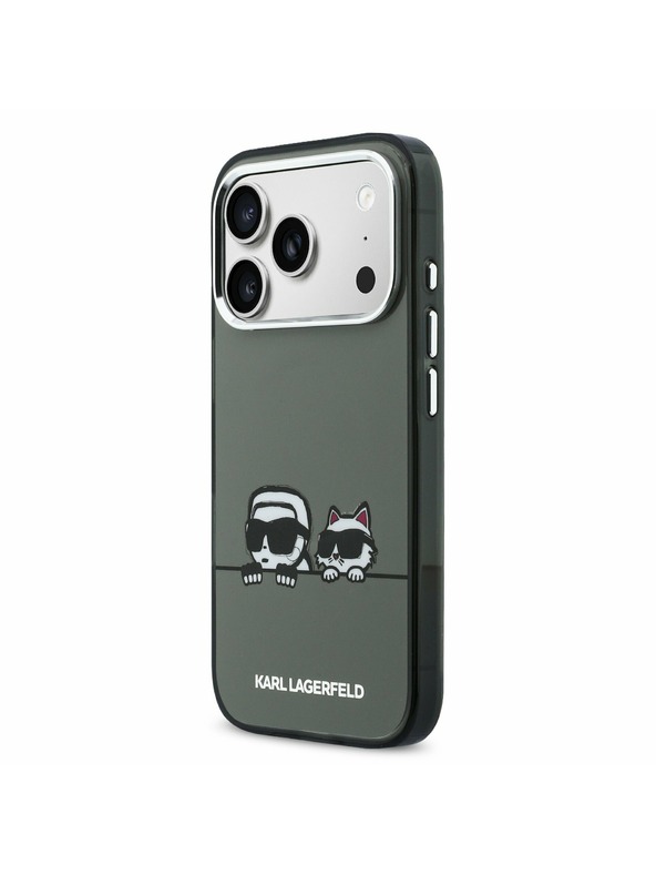 Karl Lagerfeld Karl Lagerfeld IML K&CH Heads Logo MagSafe Zadní Kryt pro iPhone 17 Pro Black